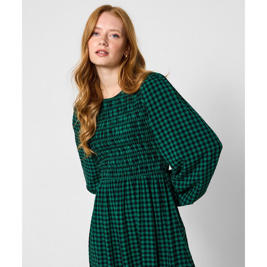 Joe Browns Kleid Gerafftes Oberteil Vichykaro  