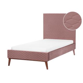 Beliani Bett mit Lattenrost aus Samtstoff Retro BAYONNE  