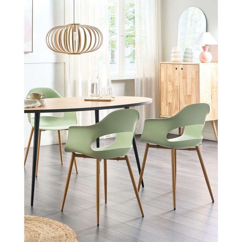 Beliani Lot de 2 chaises de salle à manger en Matière synthétique Scandinave UTICA  