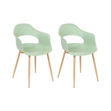 Lot de 2 chaises en Matière synthétique Scandinave UTICA