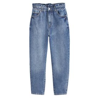 La Redoute Collections  Ballon-Jeans mit hohem Paperbag-Bund 