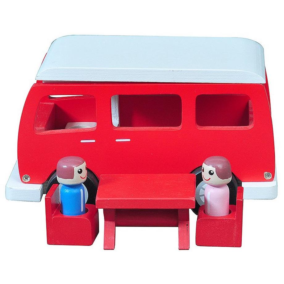 Spielba Holzspielwaren  Hippie Bus mit Figuren 