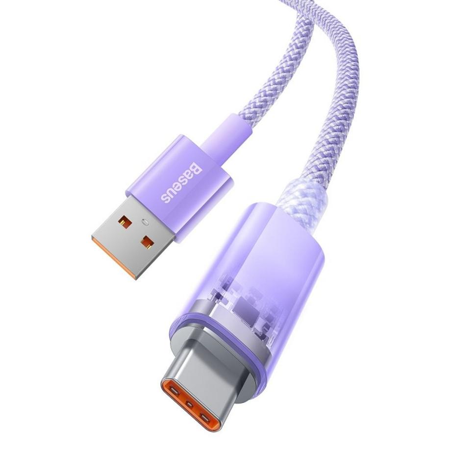 Baseus Explorer Series USB – USB-C-Kabel, 100 W, 1 m – Lila