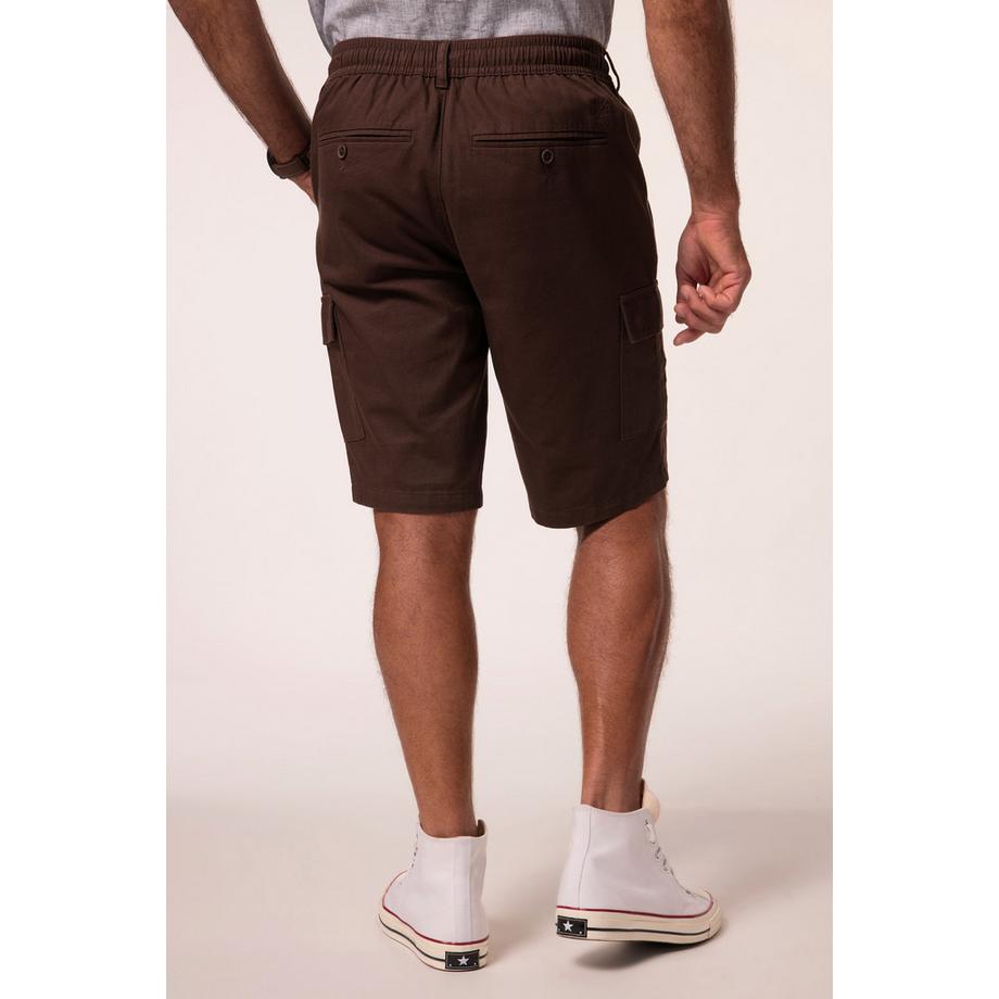 JP1880 Bermuda Aspect Lin Poches Cargo Taille Élastique  