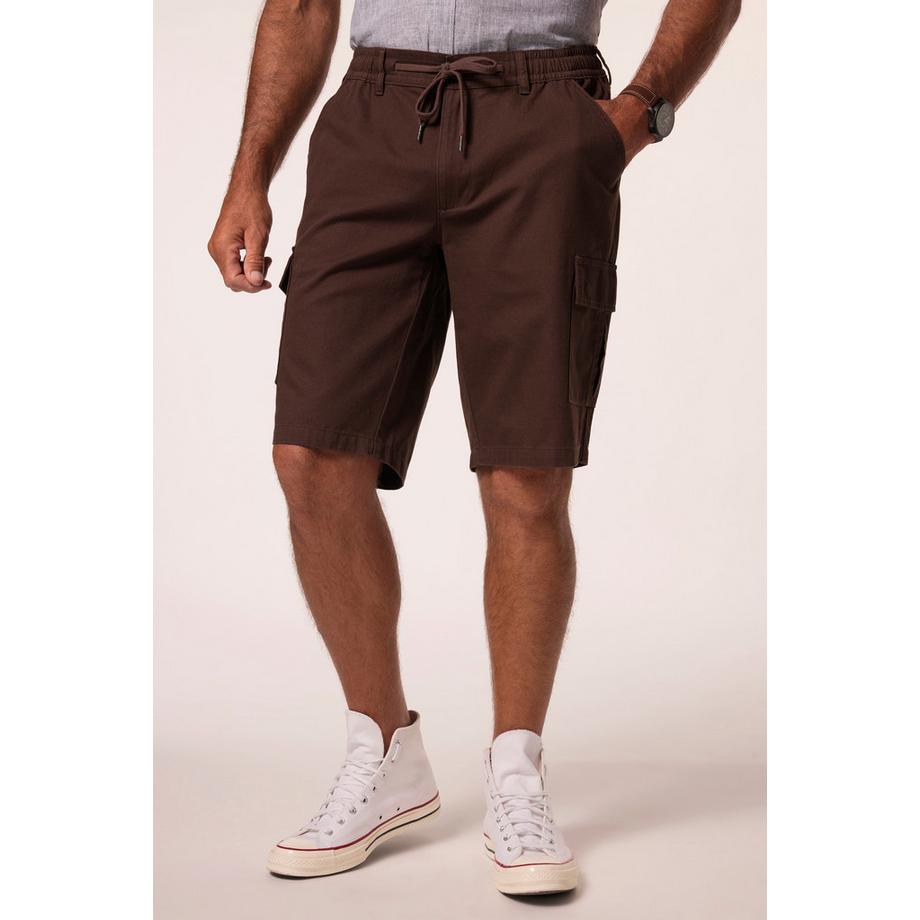 JP1880 Bermuda Aspect Lin Poches Cargo Taille Élastique  