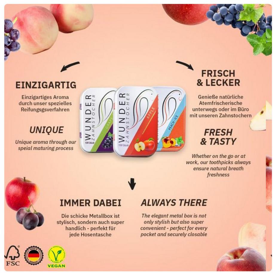 Wunder Zahnstocher  Juicy-Pack 