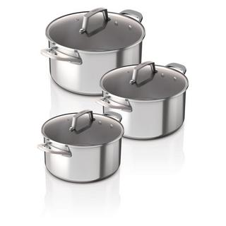 Ninja C63000DE Set de 3 casseroles en acier inoxydable  