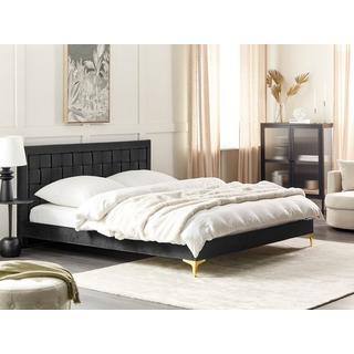 Beliani Bett mit Lattenrost aus Samtstoff Modern LIMOUX  