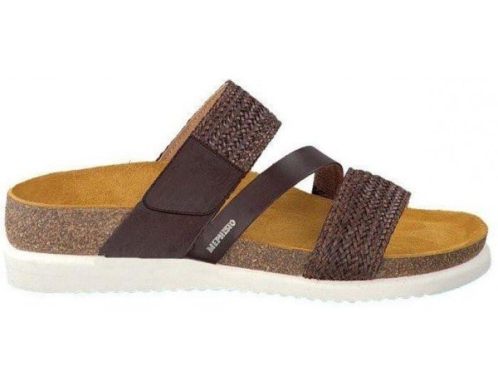 Image of Rose Twist - Leder Sandale Damen Braun 42