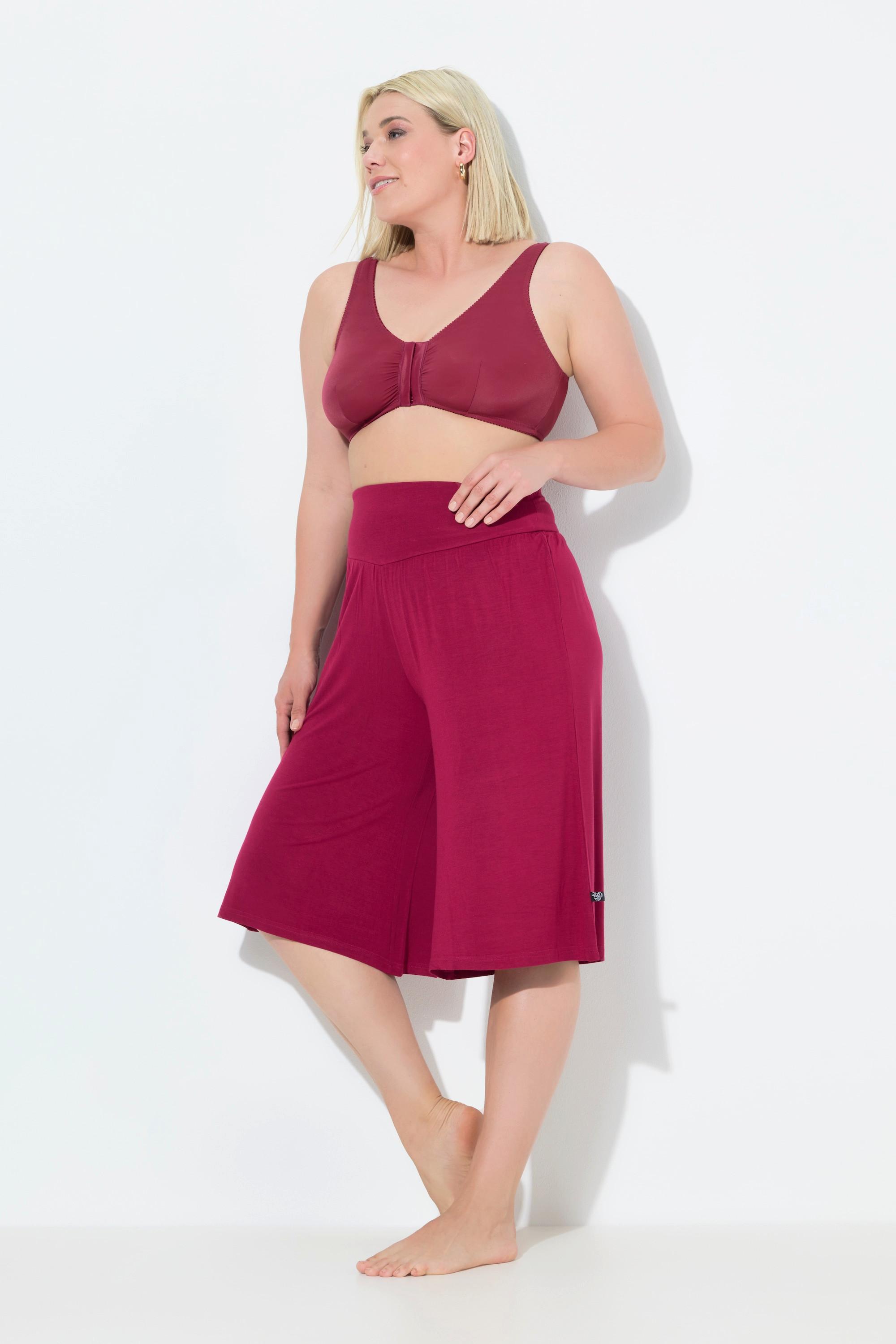 Ulla Popken Bermuda Weites Gerades Bein Elastikbund  