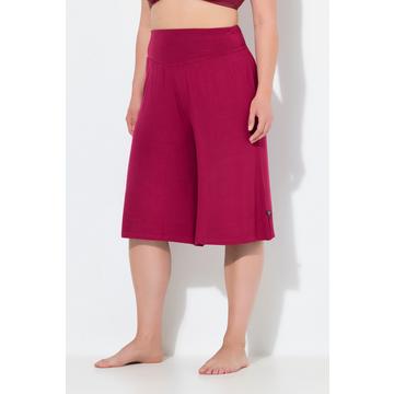 Bermuda jambe droite et large, taille élastique