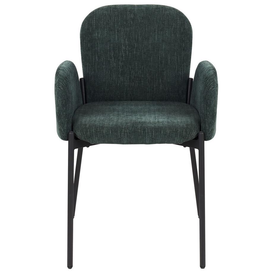 Beliani Lot de 2 chaises de salle à manger en Tissu Rétro ALBEE  