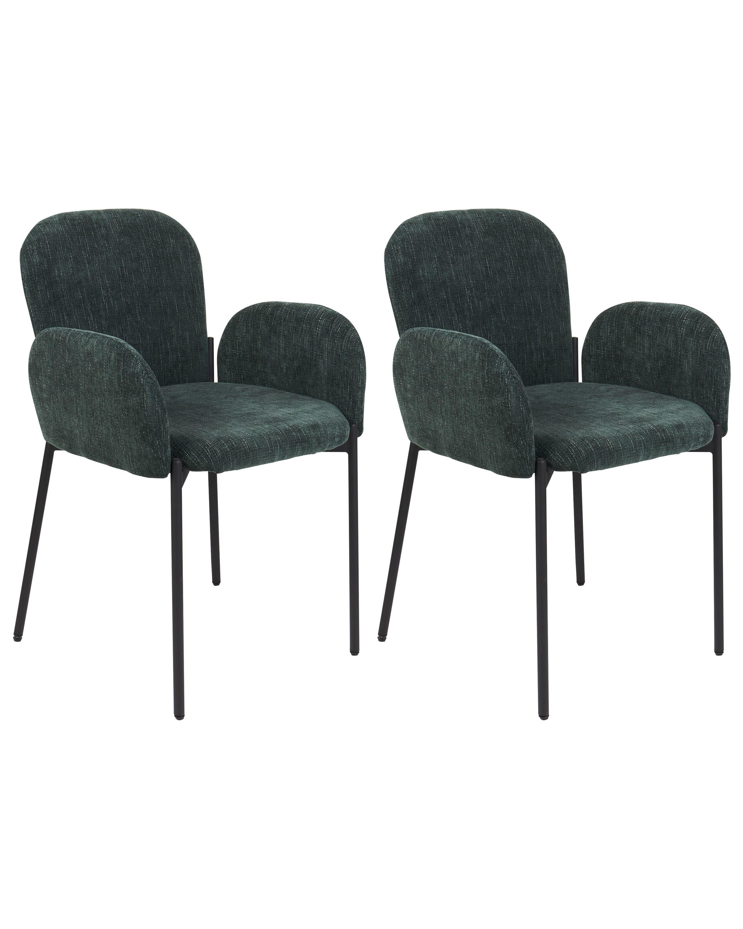 Beliani Lot de 2 chaises en Polyester Rétro ALBEE  