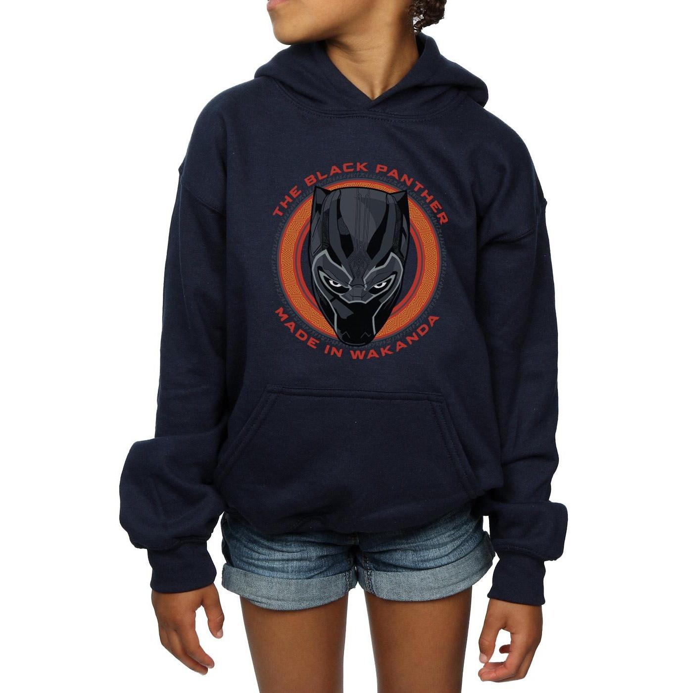 Image of Black Panther Made In Wakanda Red Kapuzenpullover Mädchen Marine 140/146