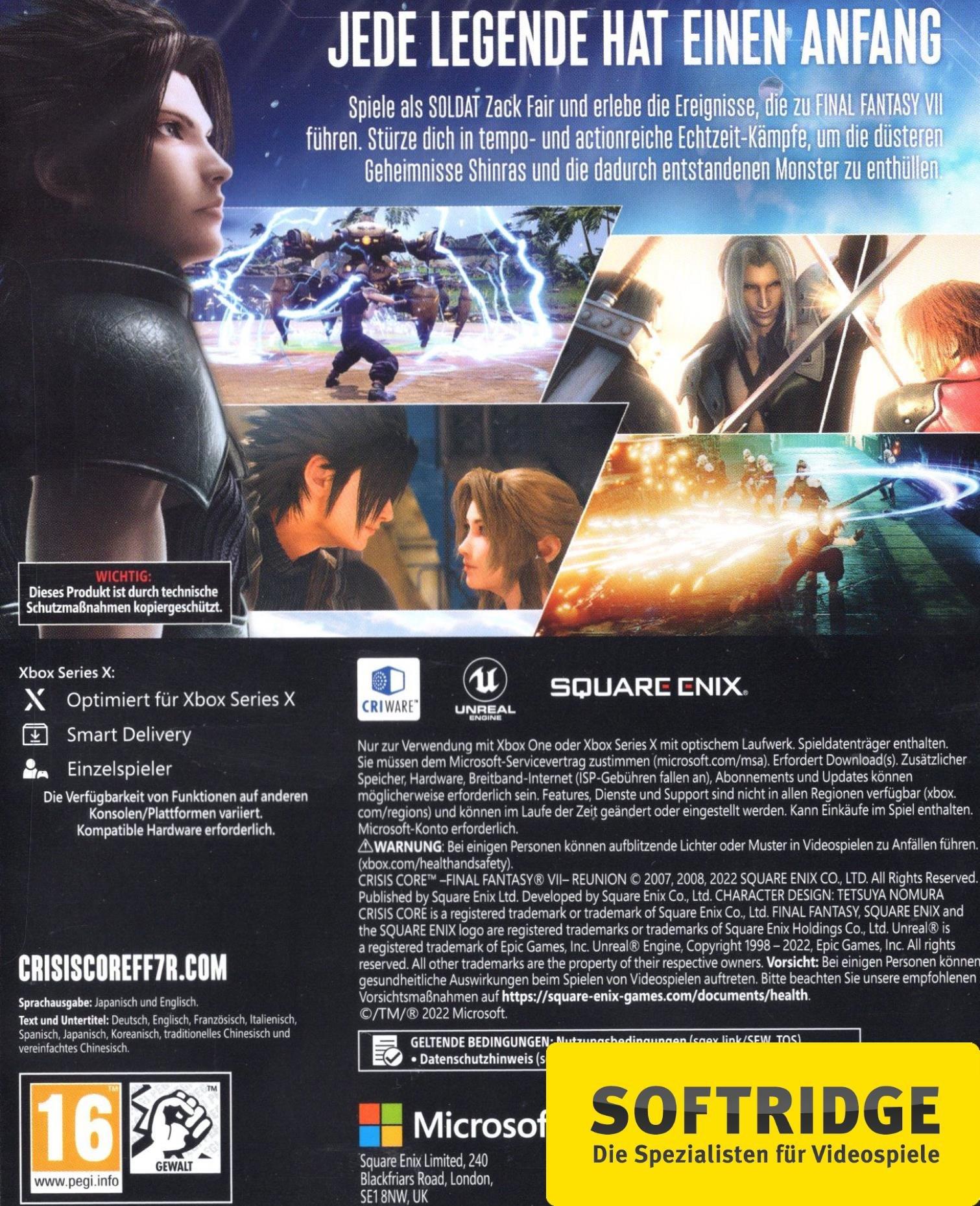 Square-Enix  Crisis Core: Final Fantasy 7 Reunion (Smart Delivery) 