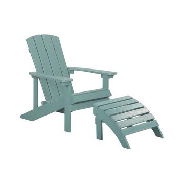 Chaise avec repose-pied en Bois synthétique Rétro ADIRONDACK