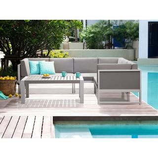 Beliani Set lounge pour jardin en Aluminium Moderne CASTELLA  