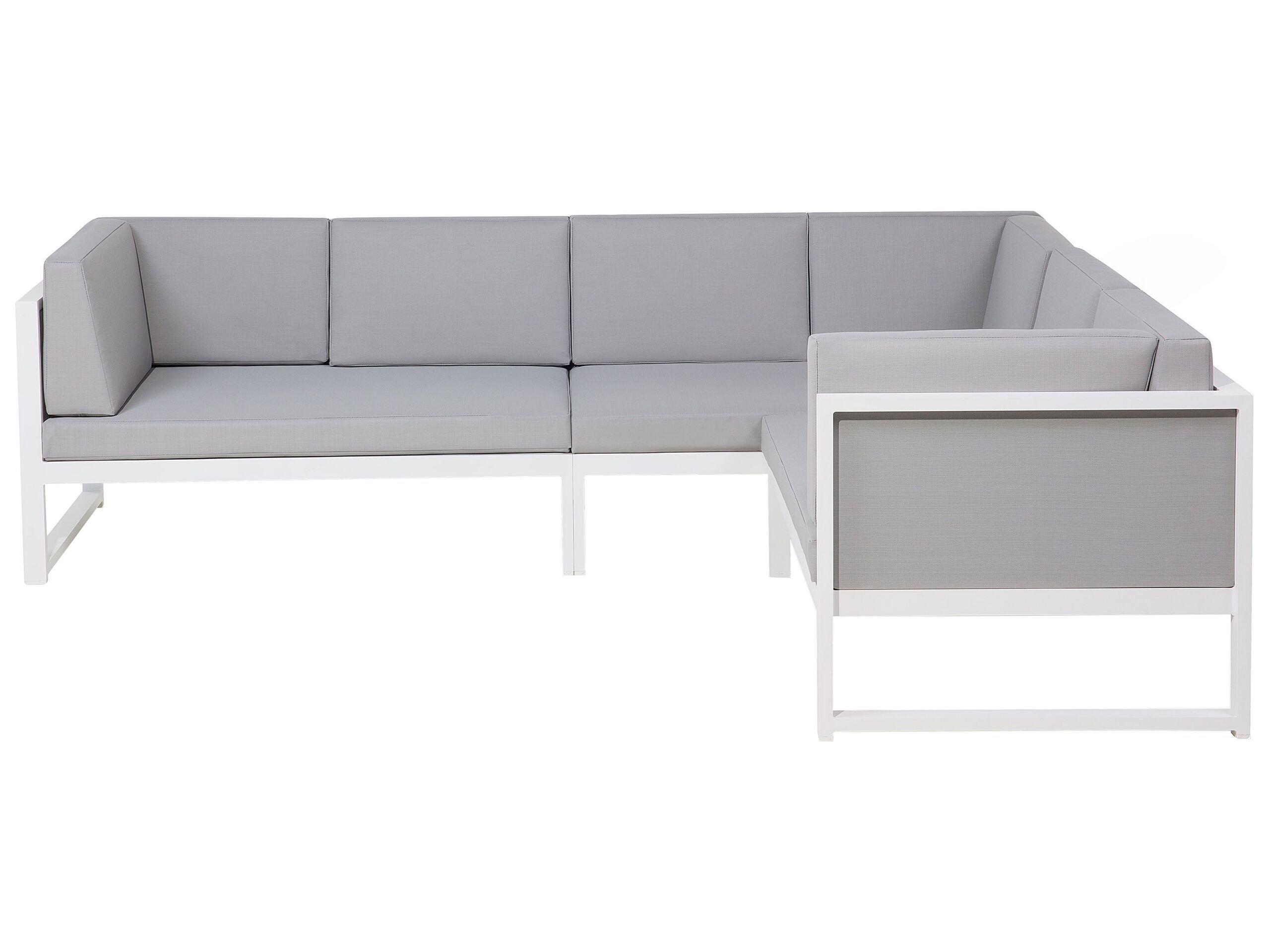 Beliani Set lounge pour jardin en Aluminium Moderne CASTELLA  