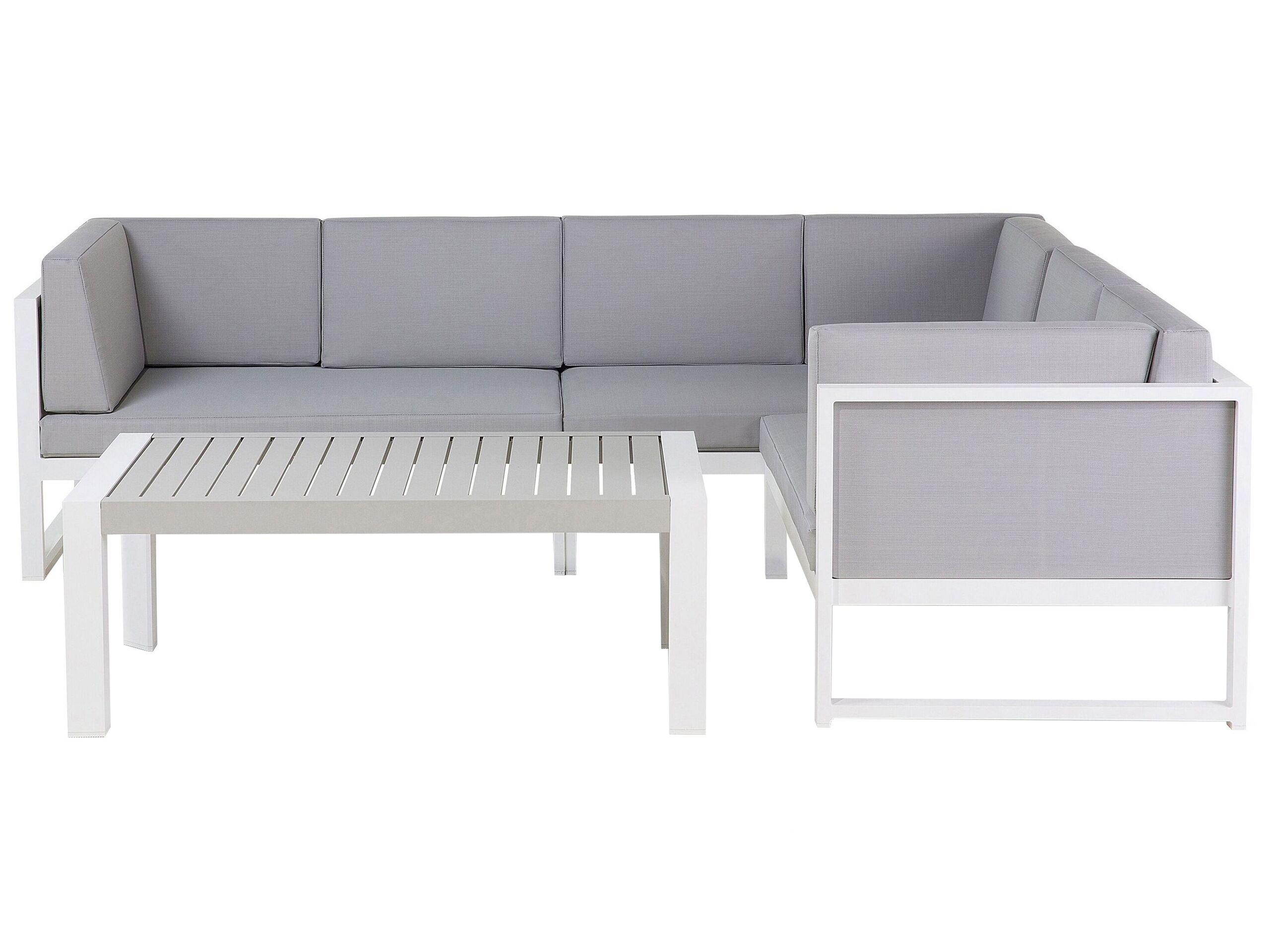 Beliani Set lounge pour jardin en Aluminium Moderne CASTELLA  