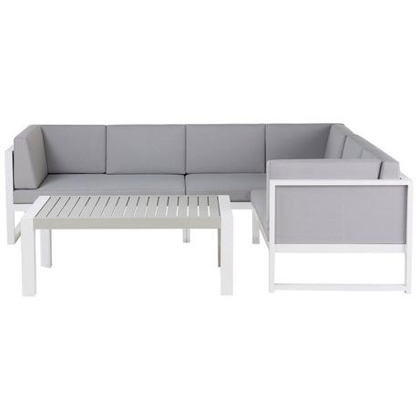 Beliani Set lounge pour jardin en Aluminium Moderne CASTELLA  