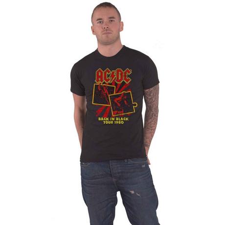 AC/DC  ACDC Back In Black World Tour 1980 TShirt 