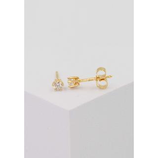 MUAU Schmuck  Solitär Ohrstecker 6-Griff-Fassung Gelbgold 750 Brillanten 0.15ct. 5mm 