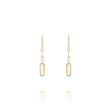 STYLES Ohrhänger aus Perlmutt und goldenem Silber