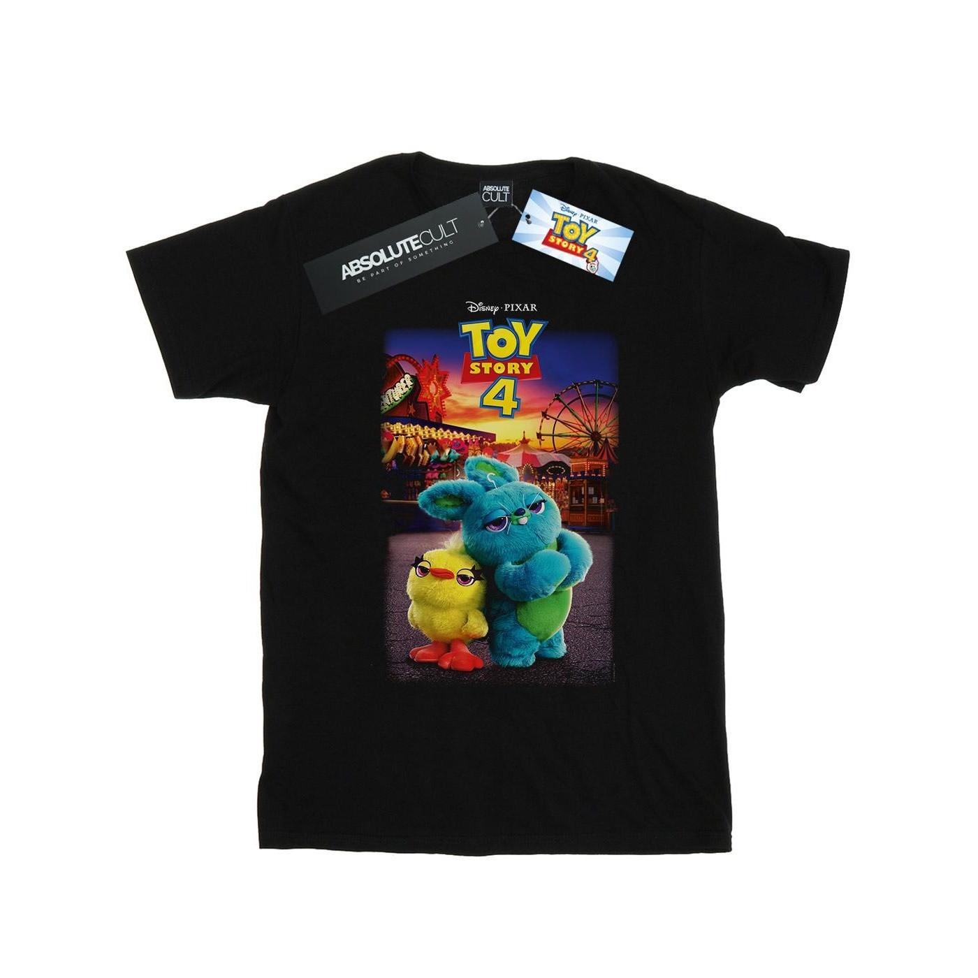 Image of Toy Story 4 Ducky And Bunny Poster Tshirt Damen Schwarz 5XL
