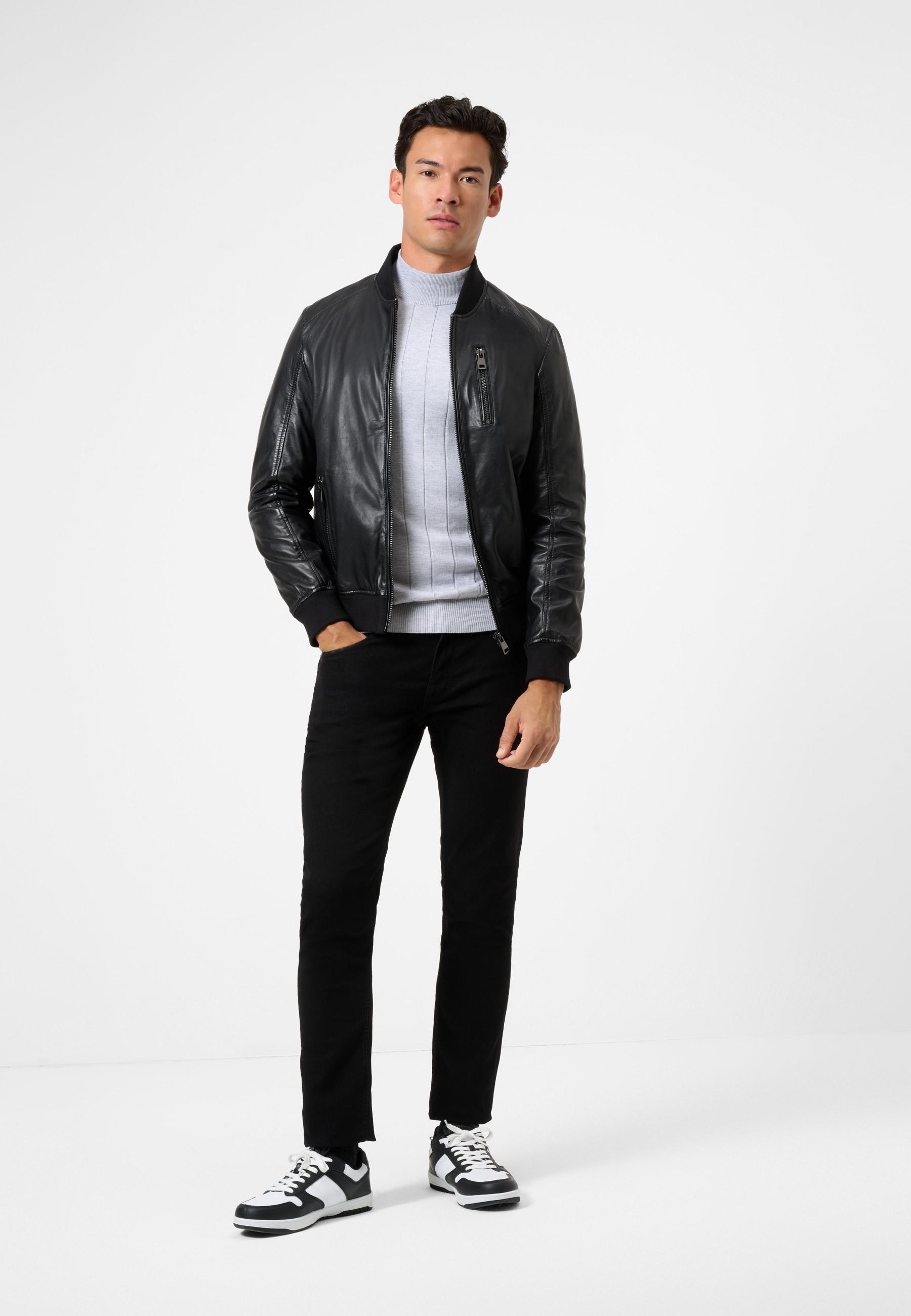 RICANO  Lederjacke Samuel, modern im College-Stil 