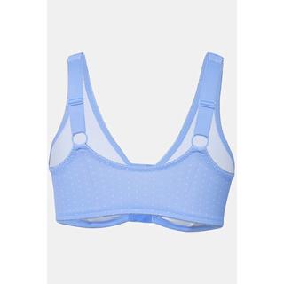 Ulla Popken  Bustier in microfibra a puntini con chiusura anteriore e coppa C-D 