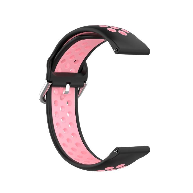 Cover-Discount  Bracelet sport en silicone 20mm troué rose 