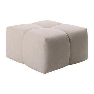 Vente-unique Hocker quadratisch - Stoff - Beige - TRIMALDI  