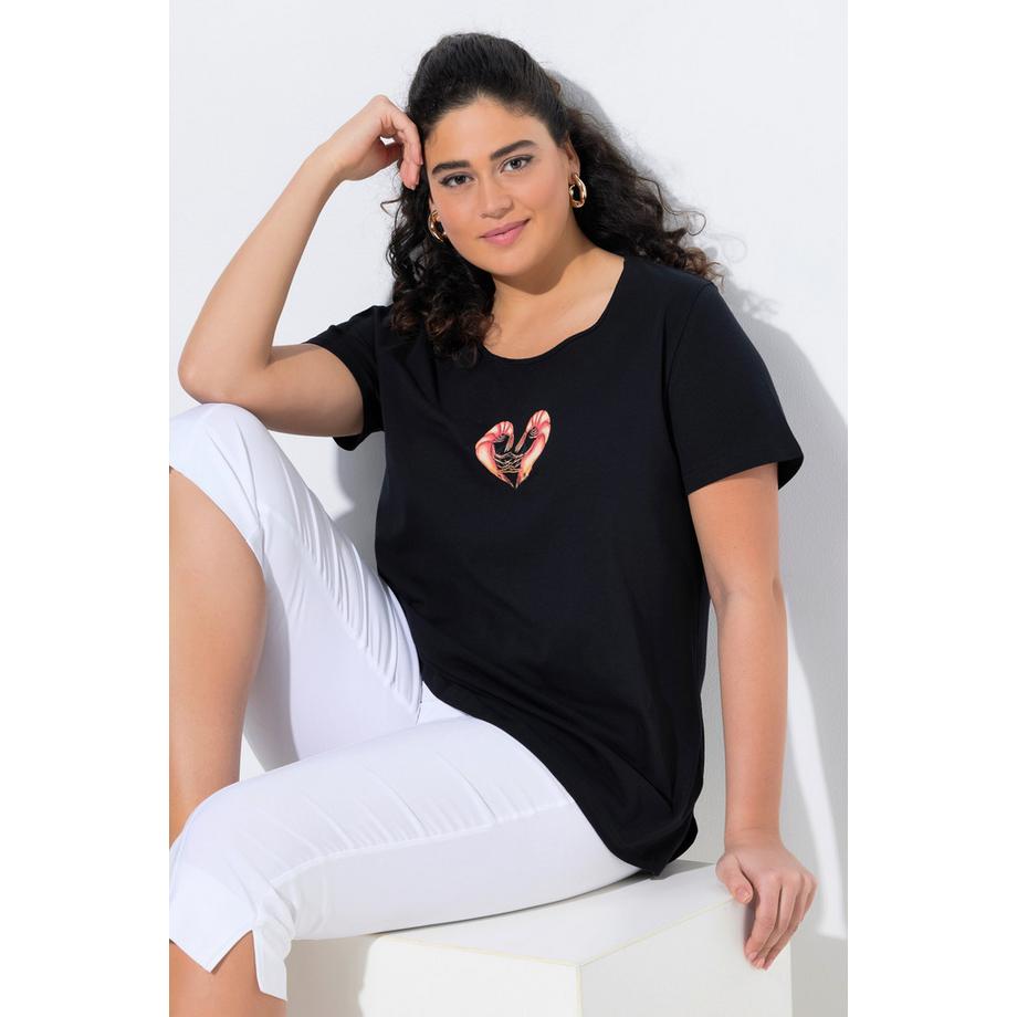 Ulla Popken Scampi Classic Girocollo Mezze Maniche T-Shirt  