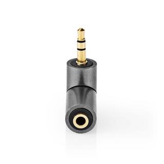 Nedis  Adattatore audio stereo | 3,5 mm maschio | 3,5 mm femmina | placcato oro | diritto | metallo | grigio con metallo / oro | 1 pz. | Scatola di cartone con finestra coperta 