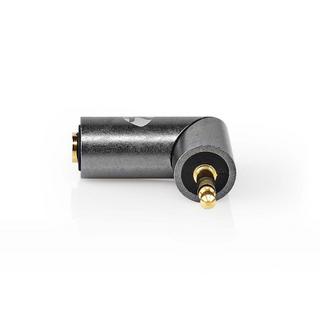 Nedis  Adattatore audio stereo | 3,5 mm maschio | 3,5 mm femmina | placcato oro | diritto | metallo | grigio con metallo / oro | 1 pz. | Scatola di cartone con finestra coperta 