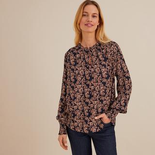 La Redoute Collections  Langärmelige Bluse mit Blumenmuster & rundem Ausschnitt 