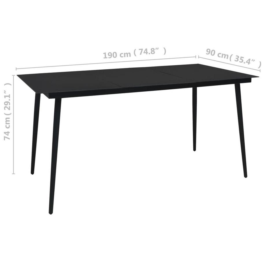 VidaXL set da pranzo PVC  