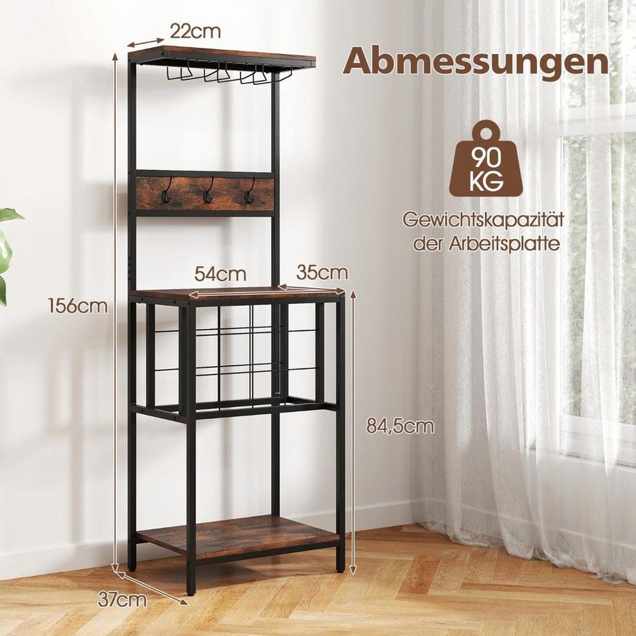 Northix Weinregal mit Glashaltern  