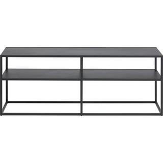 mutoni Tavolo TV Modern Line 1 ripiano in acciaio nero 120x30x46cm  