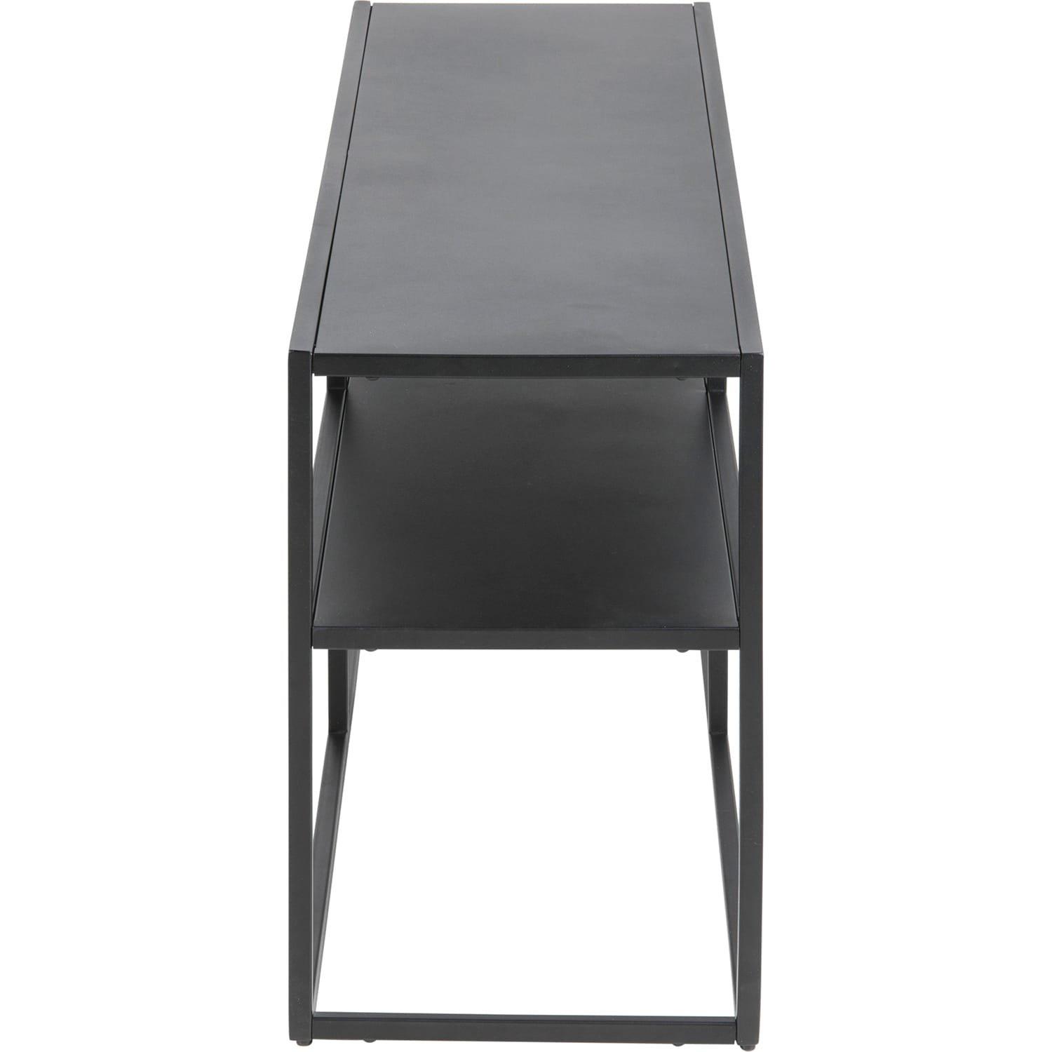 mutoni Table TV Modern Line 1 étage acier noir 120x30x46cm  