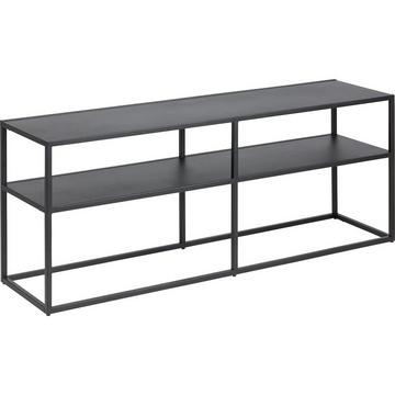 Tavolo TV Modern Line 1 ripiano in acciaio nero 120x30x46cm