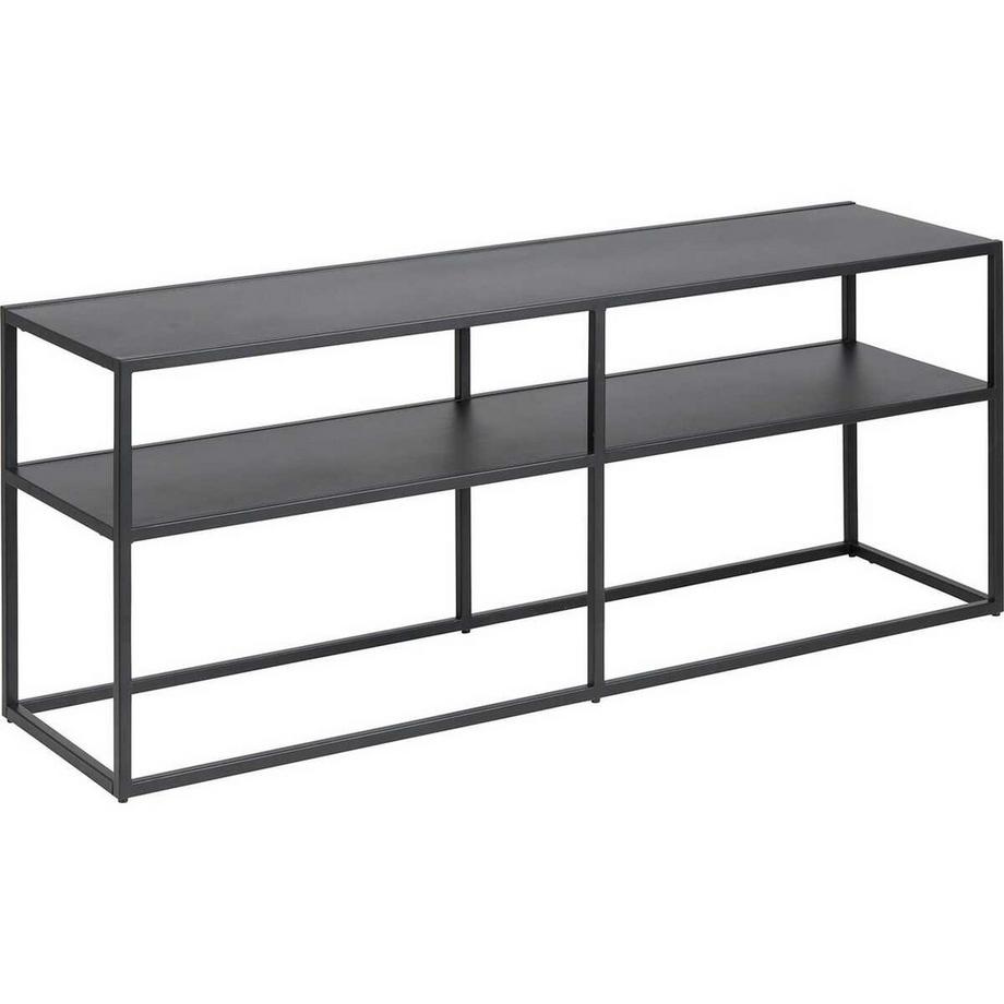 mutoni Meuble TV Modern Line 1 fond acier noir 120x30x46cm  