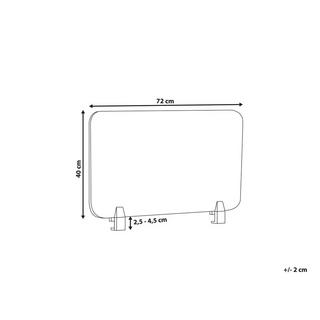 Beliani  Schreibtischtrennwand aus Polyester WALLY 