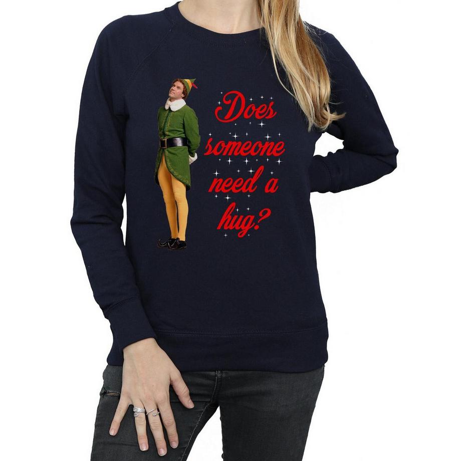 Elf Does Someone Need A Hug Sweatshirt Col Rond  