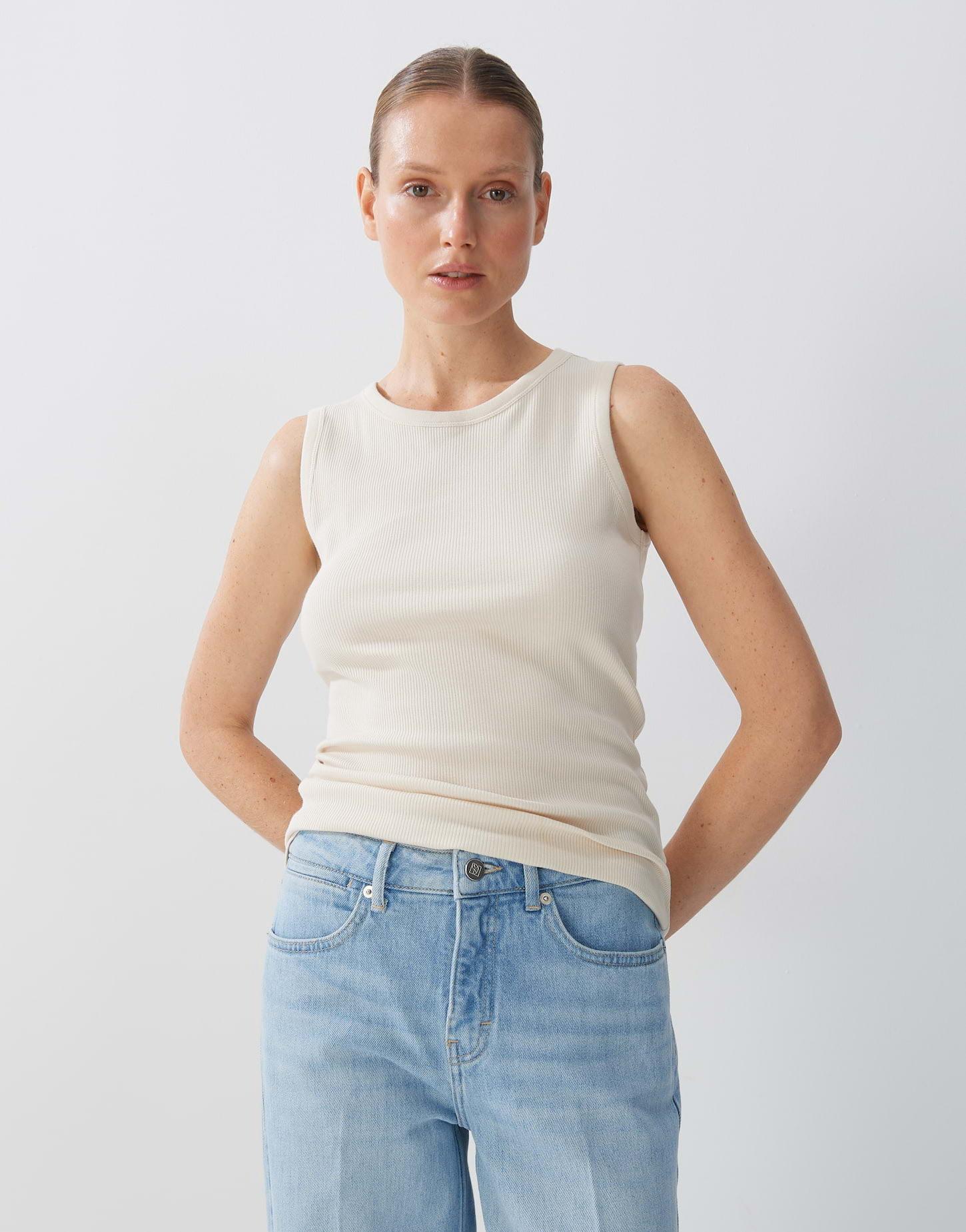 Image of Tank Top Kleanne Figurbetont Damen Beige 42