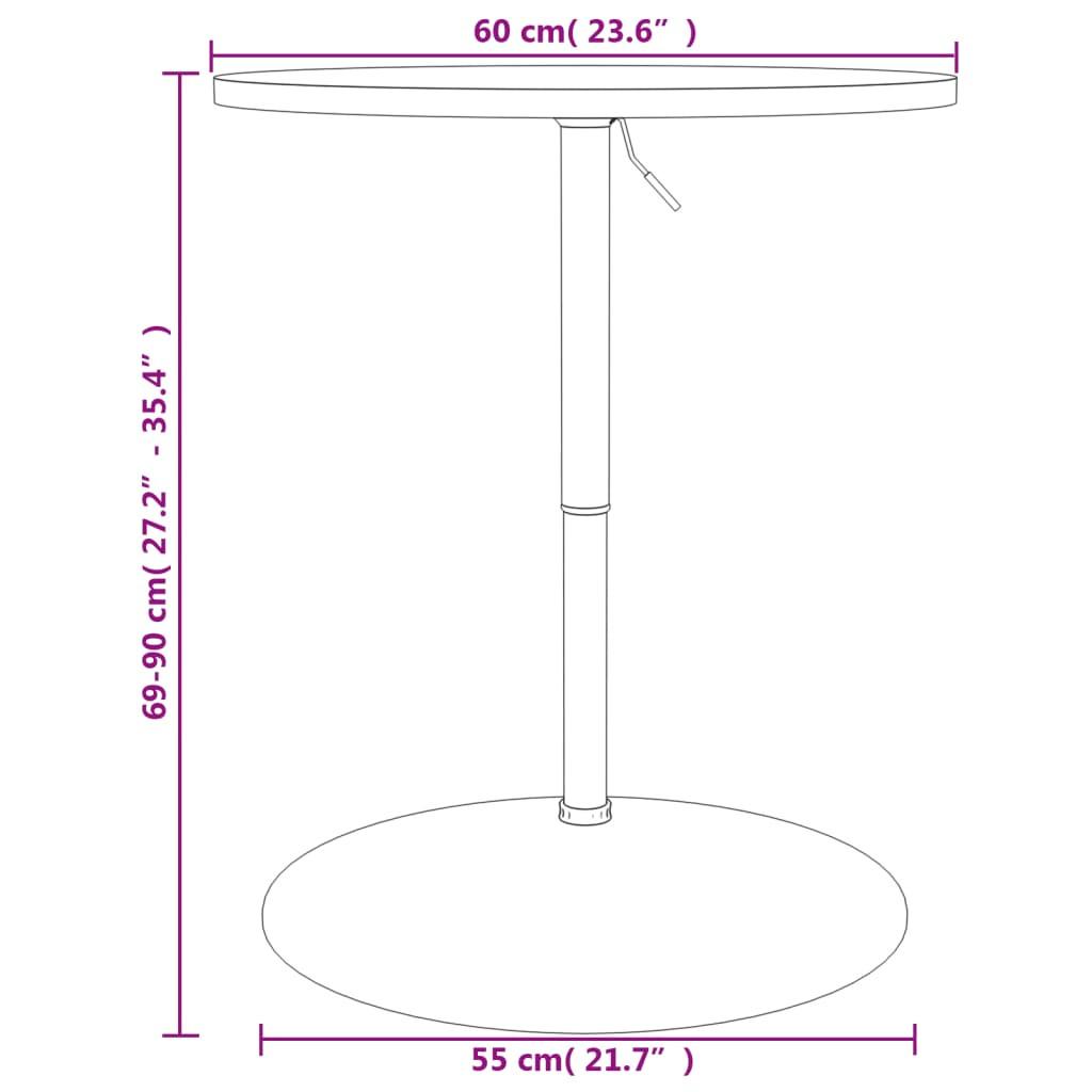 VidaXL  Table de bar acier 