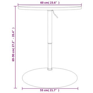 VidaXL  Table de bar acier 