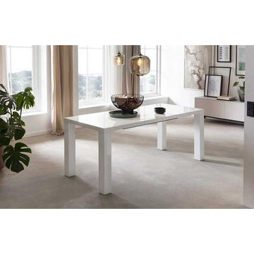 Table extensible haute brillance 120 / 240x80cm blanc