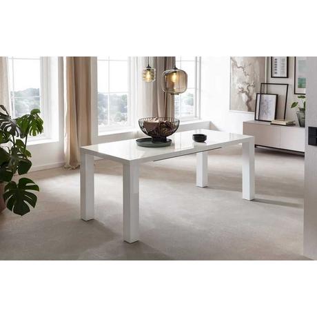 mutoni Table extensible haute brillance 120 / 240x80cm blanc  