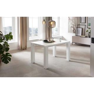 mutoni Table extensible haute brillance 120 / 240x80cm blanc  